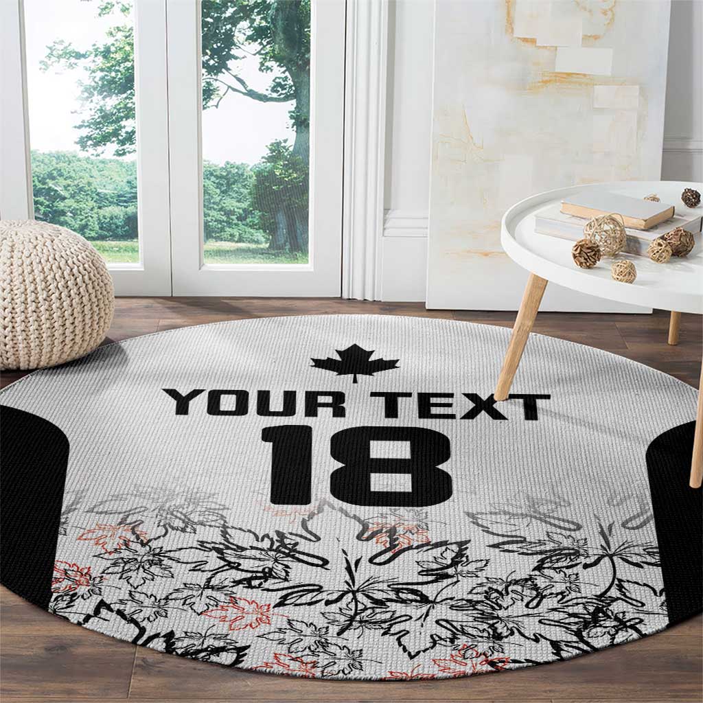 Canada Rugby Custom Round Carpet Maple Leafs Go Champion - Wonder Print Shop
