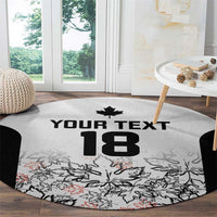 Canada Rugby Custom Round Carpet Maple Leafs Go Champion - Wonder Print Shop