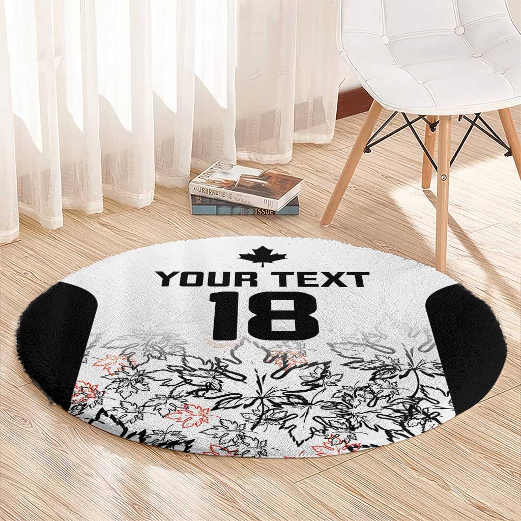 Canada Rugby Custom Round Carpet Maple Leafs Go Champion - Wonder Print Shop