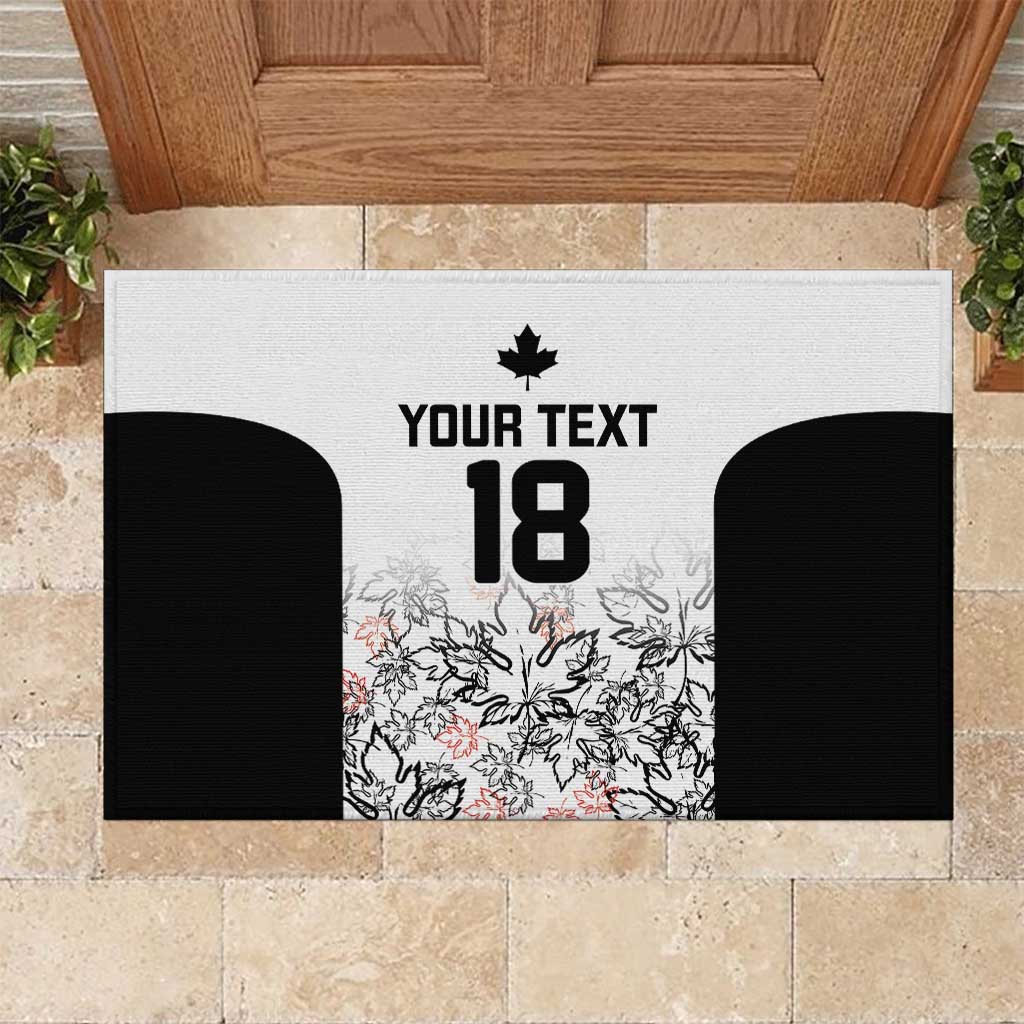Canada Rugby Custom Rubber Doormat Maple Leafs Go Champion - Wonder Print Shop