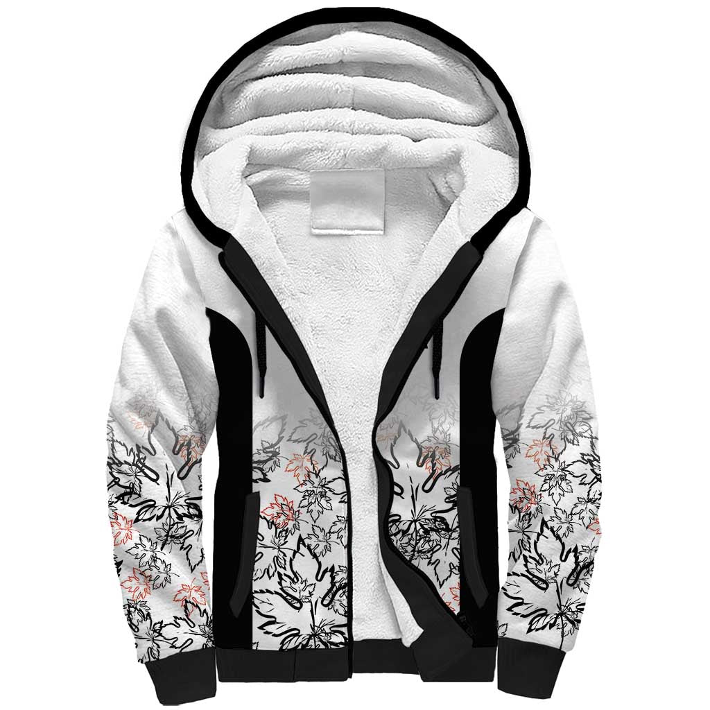 Canada Rugby Custom Sherpa Hoodie Maple Leafs Go Champion - Wonder Print Shop