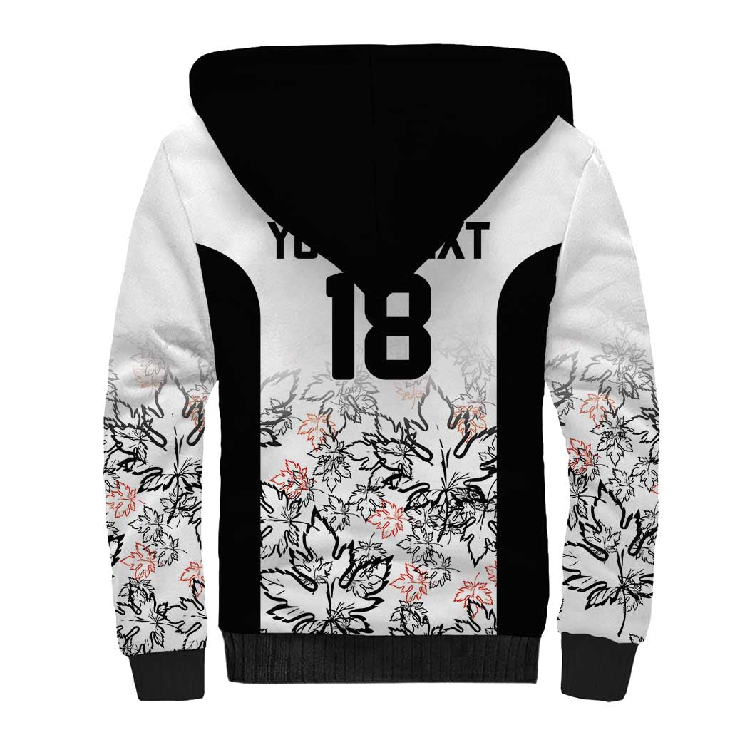 Canada Rugby Custom Sherpa Hoodie Maple Leafs Go Champion - Wonder Print Shop