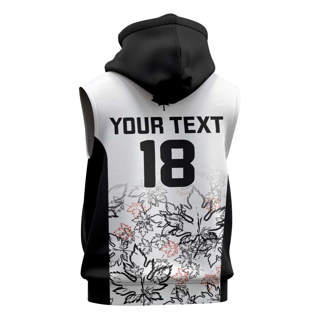 Canada Rugby Custom Sleeveless Hoodie Maple Leafs Go Champion - Wonder Print Shop