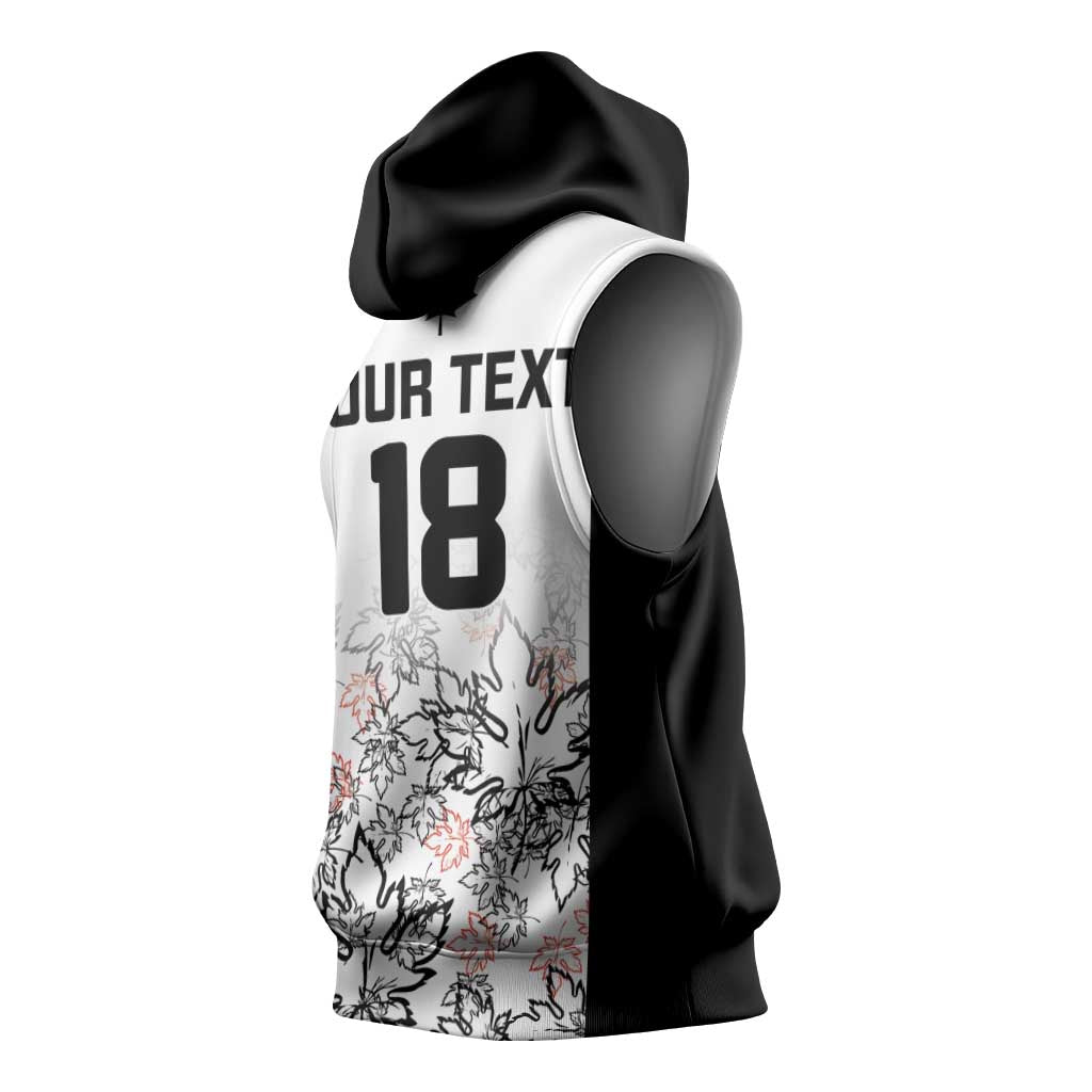 Canada Rugby Custom Sleeveless Hoodie Maple Leafs Go Champion - Wonder Print Shop