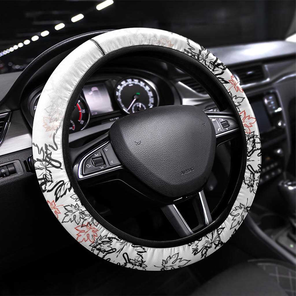 Canada Rugby Steering Wheel Cover Maple Leafs Go Champion - Wonder Print Shop