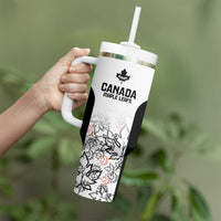 Canada Rugby Custom Tumbler With Handle Maple Leafs Go Champion - Wonder Print Shop
