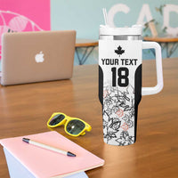 Canada Rugby Custom Tumbler With Handle Maple Leafs Go Champion - Wonder Print Shop