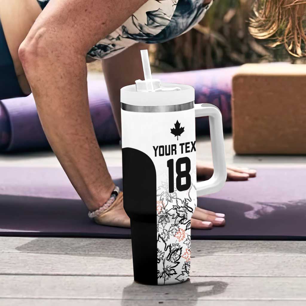 Canada Rugby Custom Tumbler With Handle Maple Leafs Go Champion - Wonder Print Shop