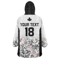 Canada Rugby Custom Wearable Blanket Hoodie Maple Leafs Go Champion - Wonder Print Shop
