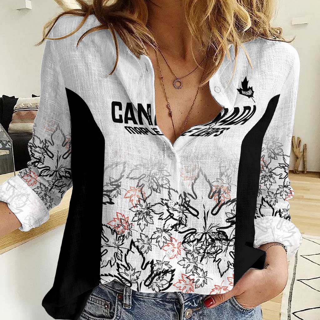 Canada Rugby Custom Women Casual Shirt Maple Leafs Go Champion - Wonder Print Shop