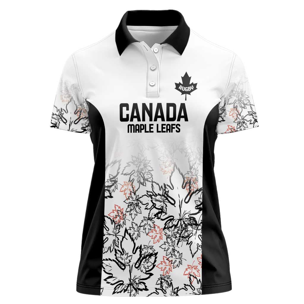 Canada Rugby Custom Women Polo Shirt Maple Leafs Go Champion - Wonder Print Shop