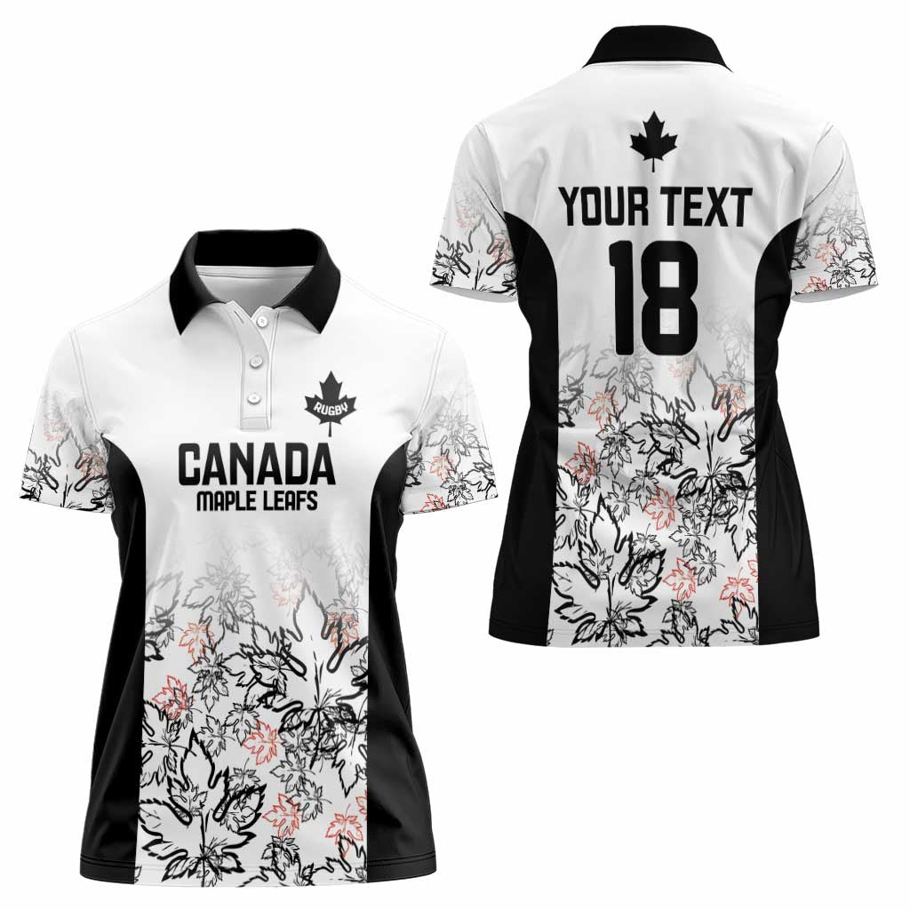 Canada Rugby Custom Women Polo Shirt Maple Leafs Go Champion - Wonder Print Shop