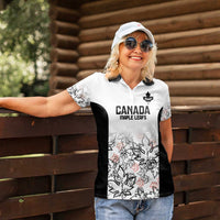 Canada Rugby Custom Women Polo Shirt Maple Leafs Go Champion - Wonder Print Shop