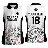 Canada Rugby Custom Women Sleeveless Polo Shirt Maple Leafs Go Champion - Wonder Print Shop