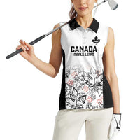 Canada Rugby Custom Women Sleeveless Polo Shirt Maple Leafs Go Champion - Wonder Print Shop