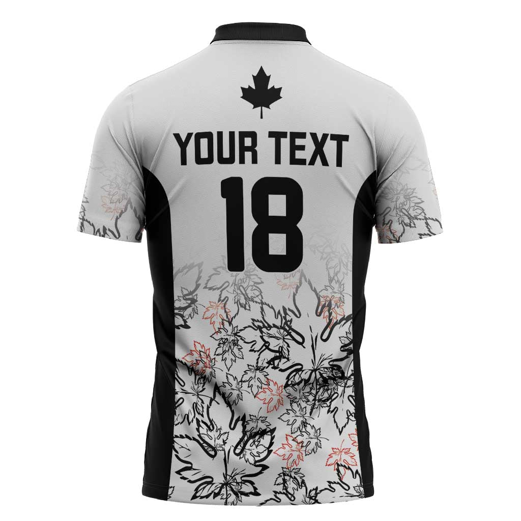 Canada Rugby Custom Zipper Polo Shirt Maple Leafs Go Champion - Wonder Print Shop