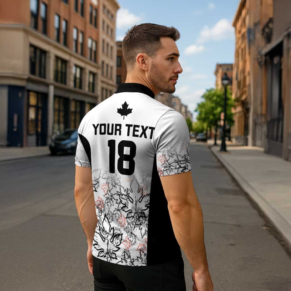 Canada Rugby Custom Zipper Polo Shirt Maple Leafs Go Champion - Wonder Print Shop