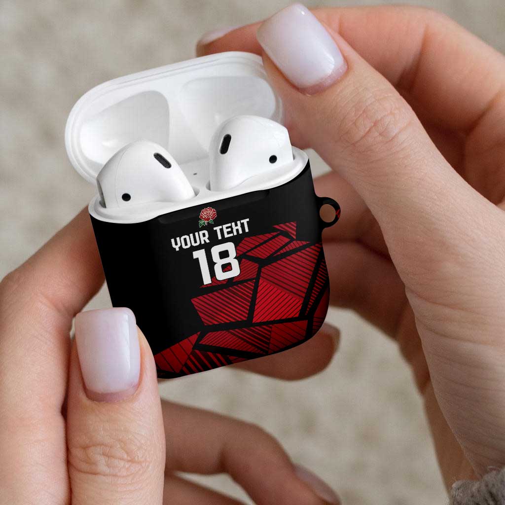 England Rugby Custom AirPods Case Red Roses Go Champion - Wonder Print Shop