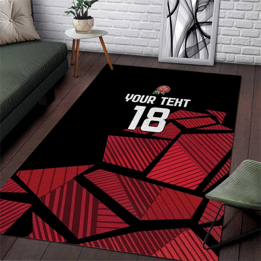 England Rugby Custom Area Rug Red Roses Go Champion - Wonder Print Shop