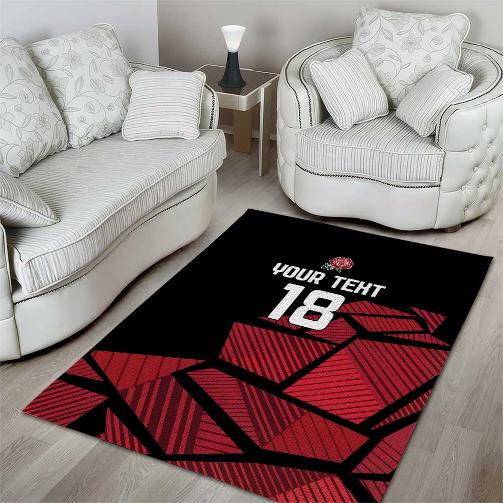 England Rugby Custom Area Rug Red Roses Go Champion - Wonder Print Shop