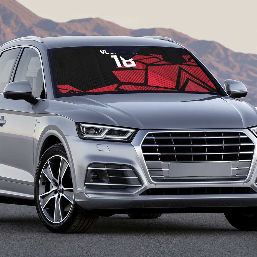 England Rugby Custom Auto Sun Shade Red Roses Go Champion - Wonder Print Shop