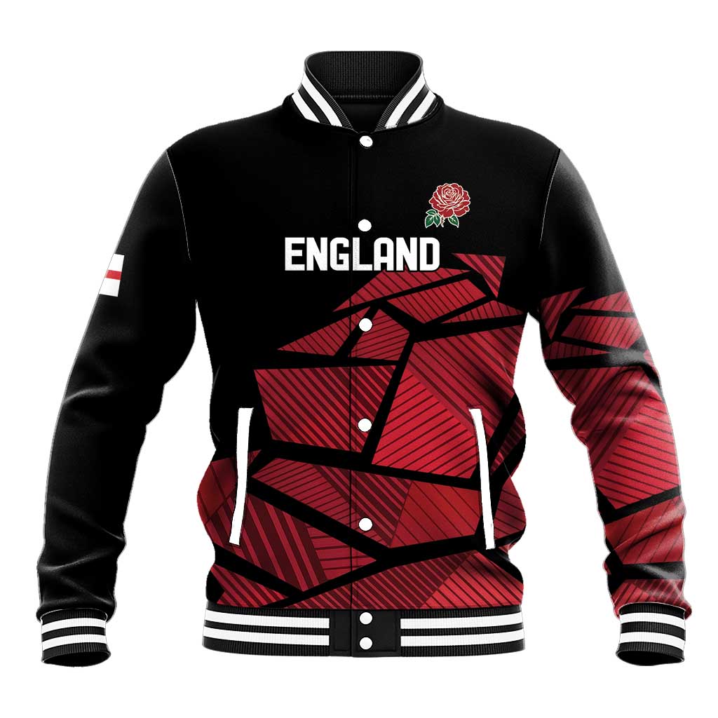 England Rugby Custom Baseball Jacket Red Roses Go Champion - Wonder Print Shop