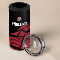 England Rugby Custom 4 in 1 Can Cooler Tumbler Red Roses Go Champion - Wonder Print Shop