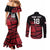 England Rugby Custom Couples Matching Mermaid Dress and Long Sleeve Button Shirt Red Roses Go Champion - Wonder Print Shop