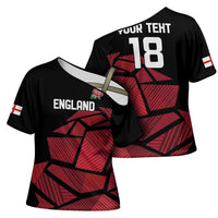 England Rugby Custom Cross Shoulder Shirt Red Roses Go Champion - Wonder Print Shop