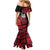 England Rugby Custom Family Matching Mermaid Dress and Hawaiian Shirt Red Roses Go Champion - Wonder Print Shop