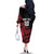 England Rugby Custom Family Matching Off The Shoulder Long Sleeve Dress and Hawaiian Shirt Red Roses Go Champion - Wonder Print Shop