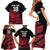 England Rugby Custom Family Matching Short Sleeve Bodycon Dress and Hawaiian Shirt Red Roses Go Champion - Wonder Print Shop