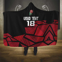 England Rugby Custom Hooded Blanket Red Roses Go Champion - Wonder Print Shop
