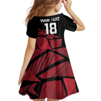 England Rugby Custom Kid Short Sleeve Dress Red Roses Go Champion - Wonder Print Shop