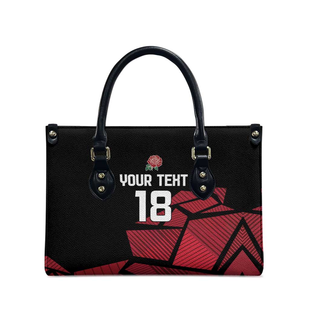 England Rugby Custom Leather Bag Red Roses Go Champion - Wonder Print Shop