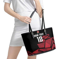 England Rugby Custom Leather Tote Bag Red Roses Go Champion - Wonder Print Shop