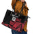 England Rugby Custom Leather Tote Bag Red Roses Go Champion - Wonder Print Shop