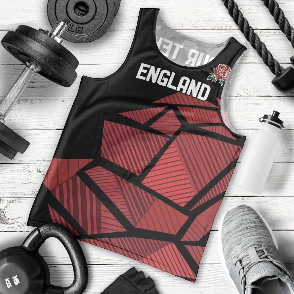 England Rugby Custom Men Tank Top Red Roses Go Champion - Wonder Print Shop