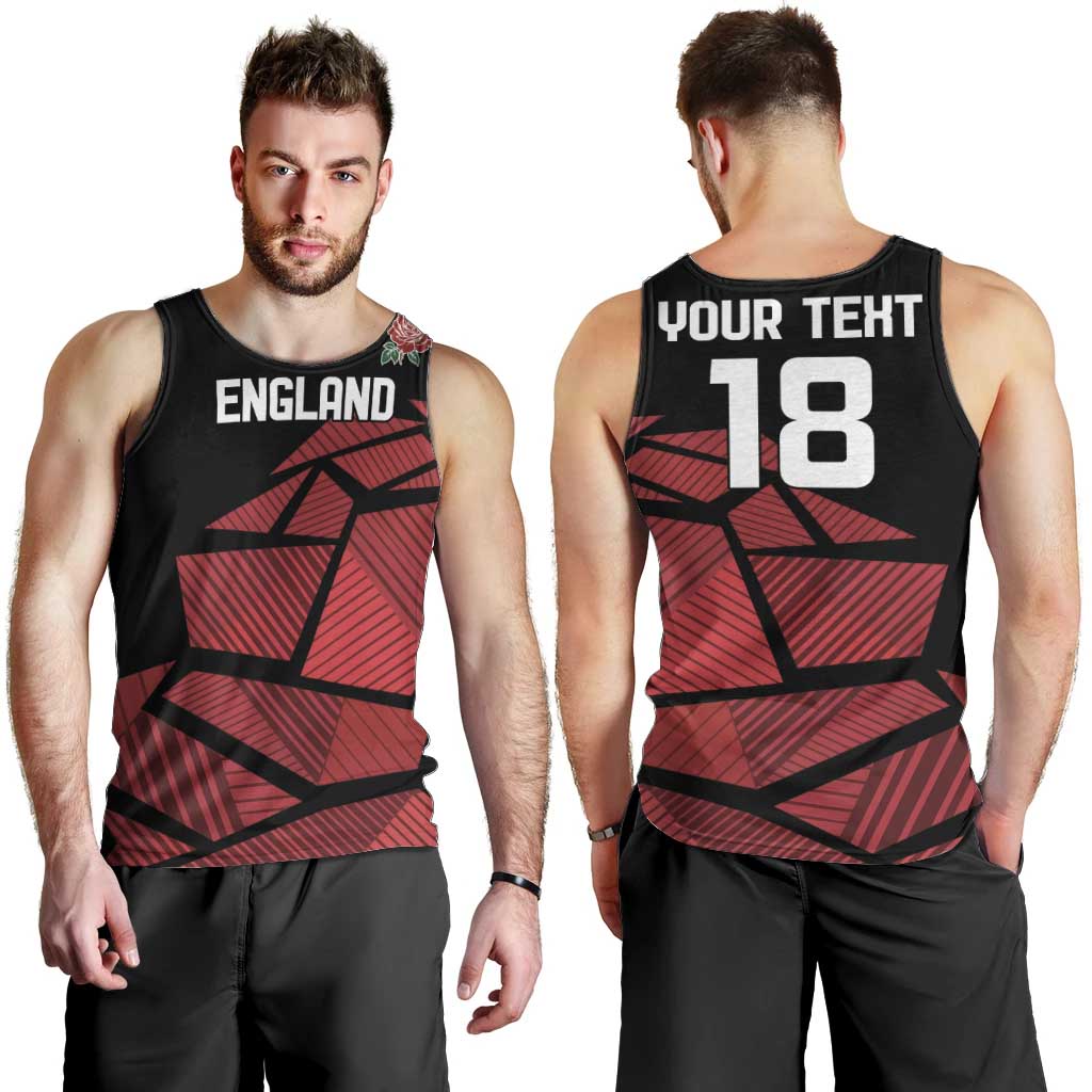 England Rugby Custom Men Tank Top Red Roses Go Champion - Wonder Print Shop