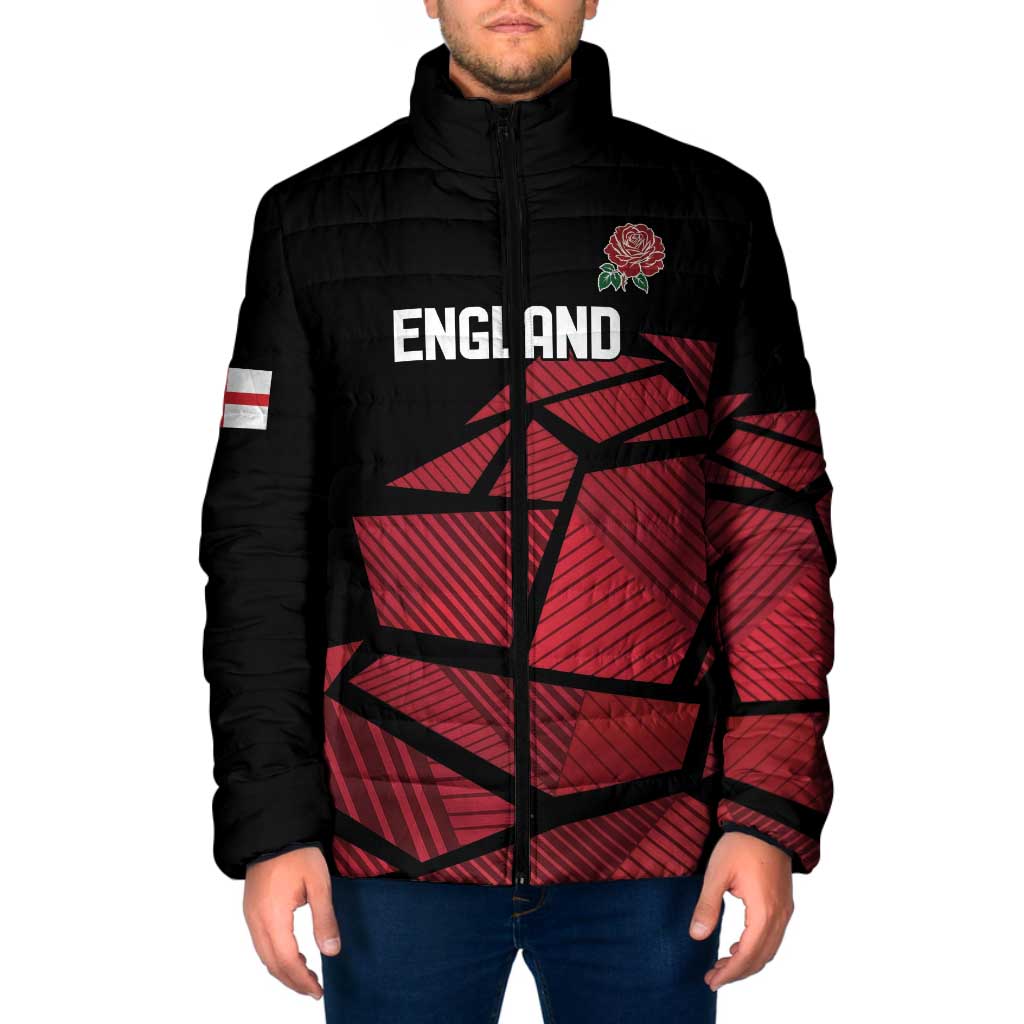 England Rugby Custom Padded Jacket Red Roses Go Champion - Wonder Print Shop