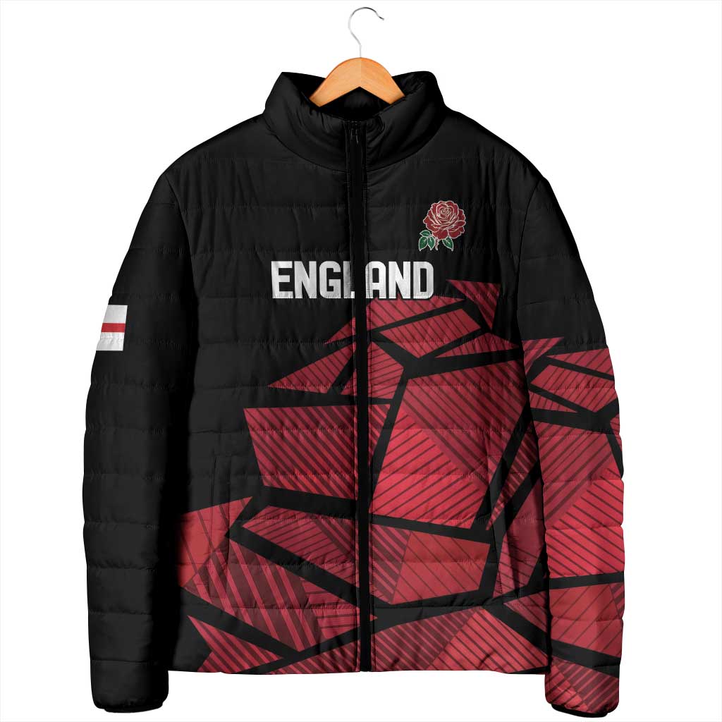 England Rugby Custom Padded Jacket Red Roses Go Champion - Wonder Print Shop