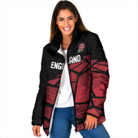 England Rugby Custom Padded Jacket Red Roses Go Champion - Wonder Print Shop