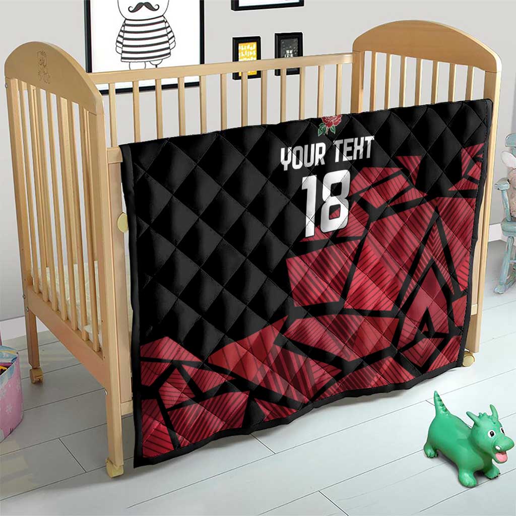 England Rugby Custom Quilt Red Roses Go Champion - Wonder Print Shop