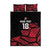 England Rugby Custom Quilt Bed Set Red Roses Go Champion - Wonder Print Shop