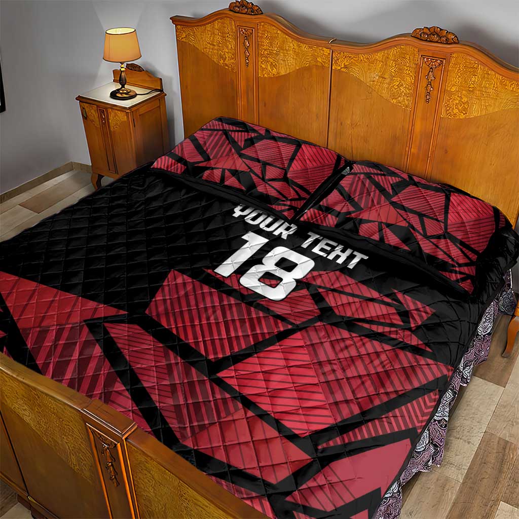 England Rugby Custom Quilt Bed Set Red Roses Go Champion - Wonder Print Shop