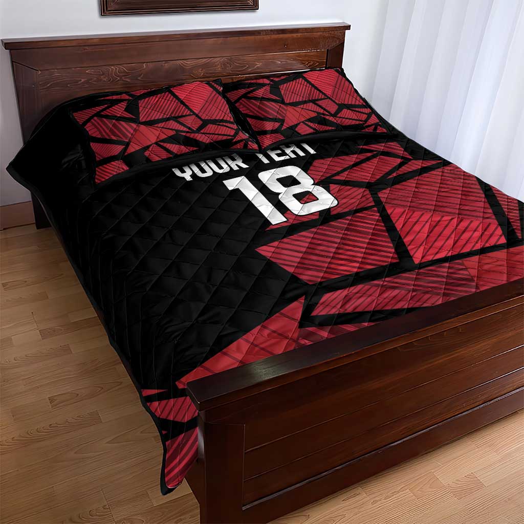 England Rugby Custom Quilt Bed Set Red Roses Go Champion - Wonder Print Shop