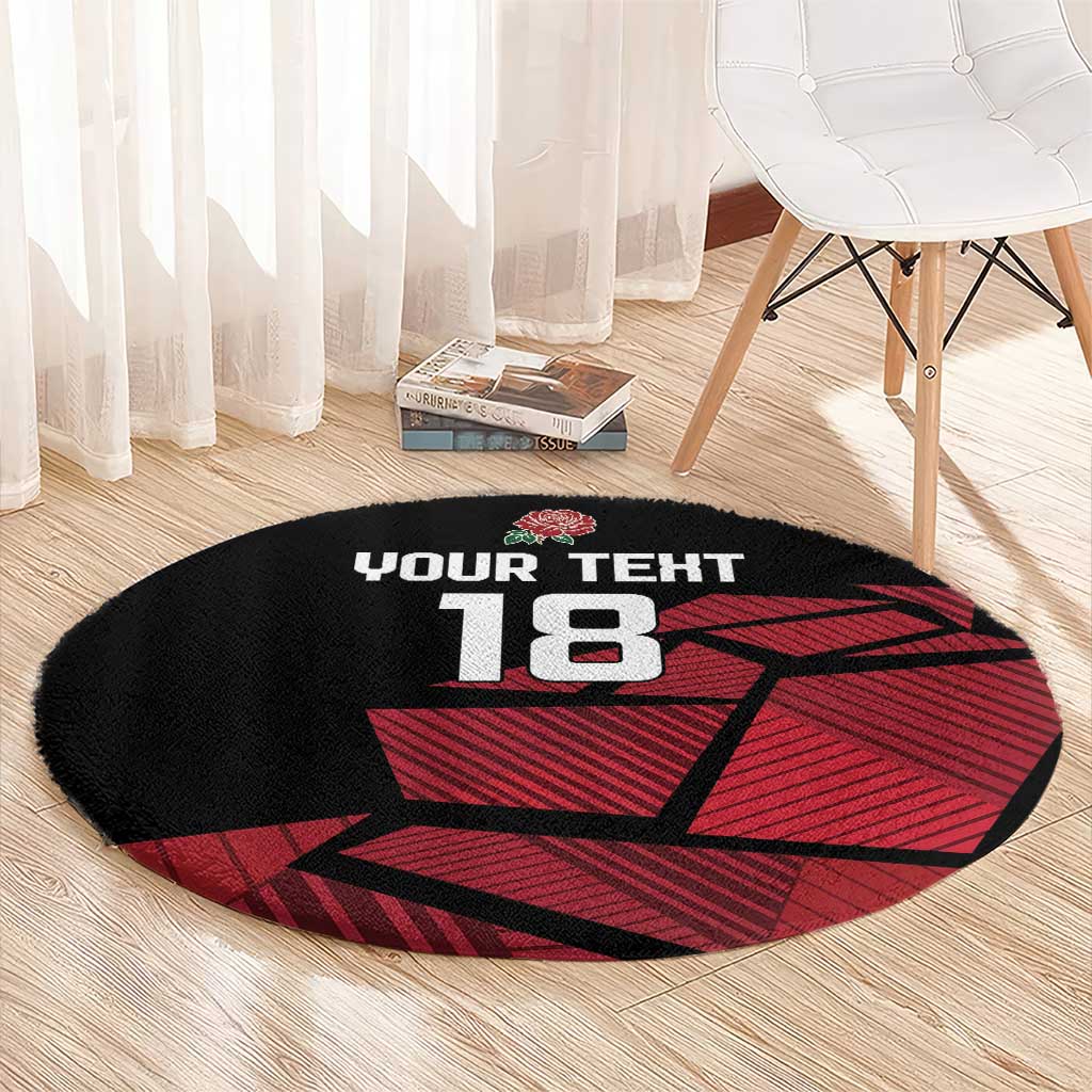 England Rugby Custom Round Carpet Red Roses Go Champion - Wonder Print Shop