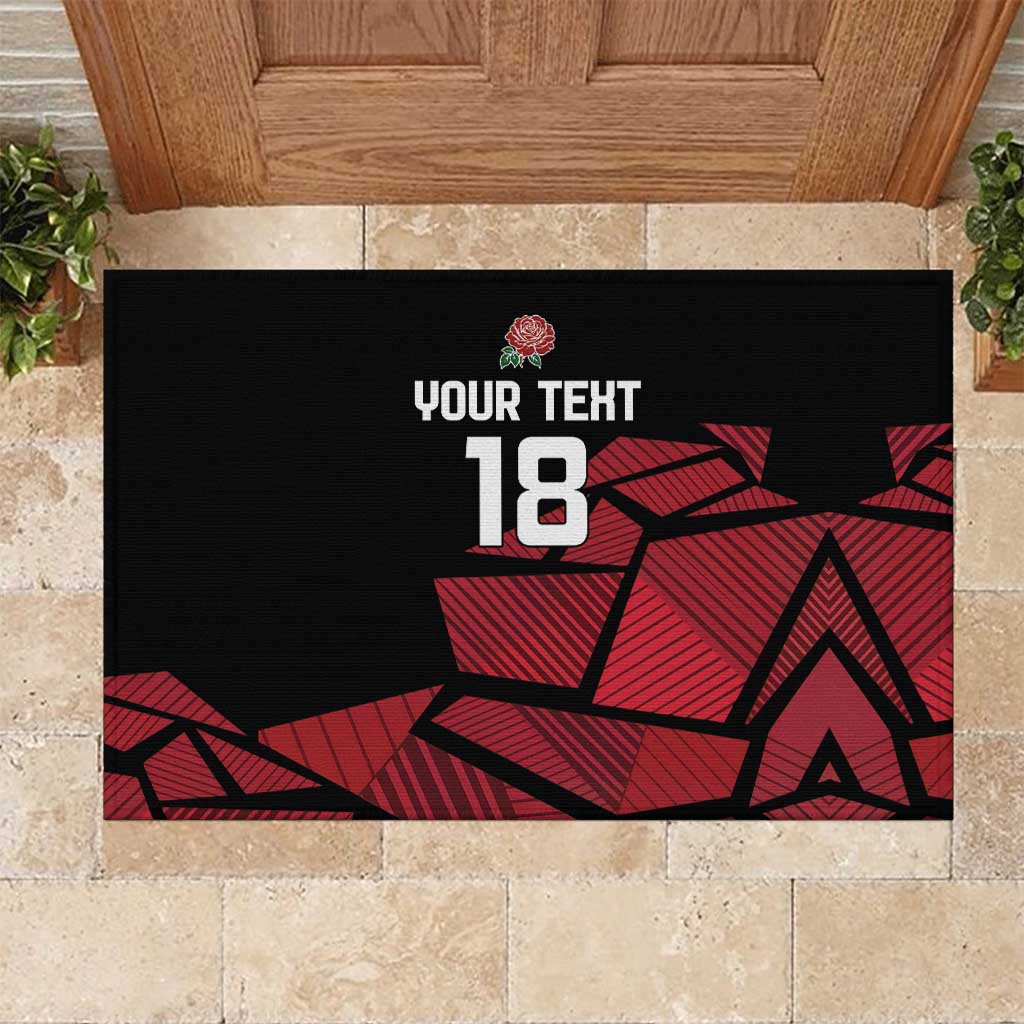 England Rugby Custom Rubber Doormat Red Roses Go Champion - Wonder Print Shop