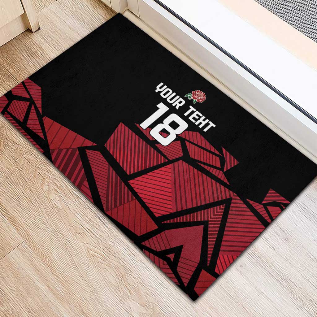 England Rugby Custom Rubber Doormat Red Roses Go Champion - Wonder Print Shop