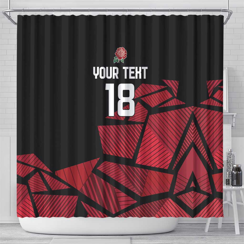 England Rugby Custom Shower Curtain Red Roses Go Champion - Wonder Print Shop